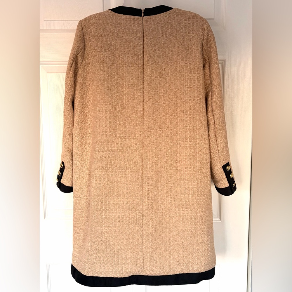 Tuckernuck Pomander Place Coco Tweed Mini Dress Beige size Large - Picture 8 of 16